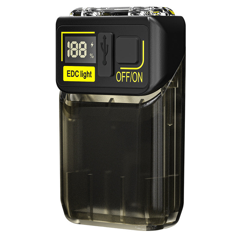 Cross-border new keychain light Type-C charging outdoor highlight small steel cannon dual light source strong light mini flashlight