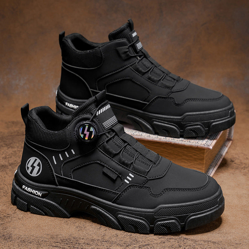 Men's 2025 spring new high-top wear-resistant martin boots, men's british style casual sports trendy shoes, non-slip boots