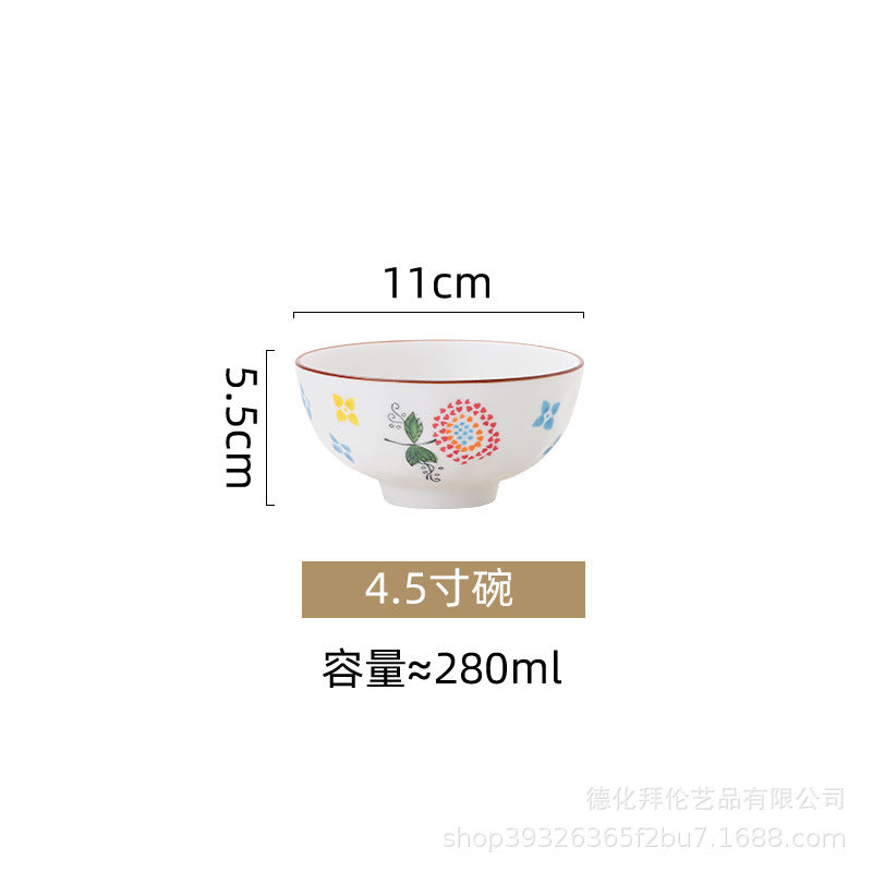 Nordic dinnerware set: creative ceramic bowls, dinner plates, and soup bowls for home use - minimalist underglaze ceramic tableware wholesale