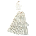 Summer outfit set: women's sexy v-neck halter twist knot waist tie back top + high-waisted flared midi skirt
