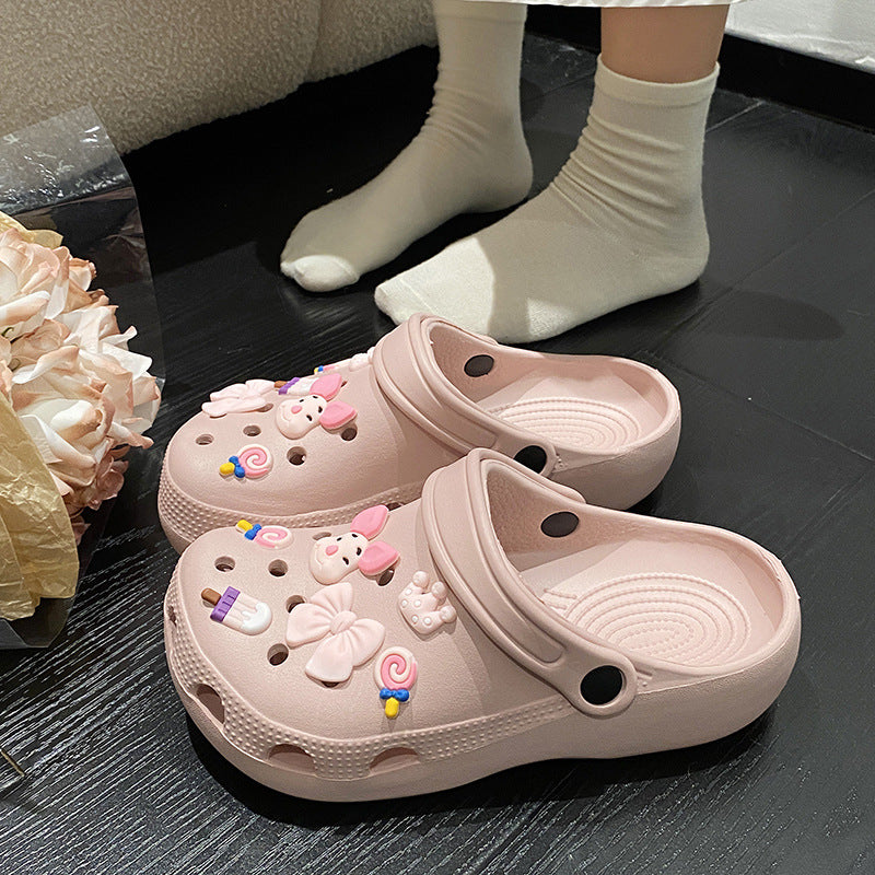 Eva cute clogs for women summer2023new arrivaloutwear beach thick sole home non-slip toe cap sandals