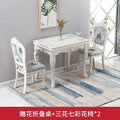 Dining table for home, small apartments, minimalist modern glass and solid wood folding rectangular dining table, european style dining table and chair set