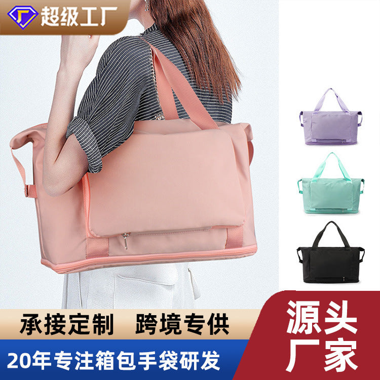 New Women's Lightweight Tote Bag Large Capacity Sports Yoga Fitness Bag Foldable Mountaineering Hiking Travel Bag