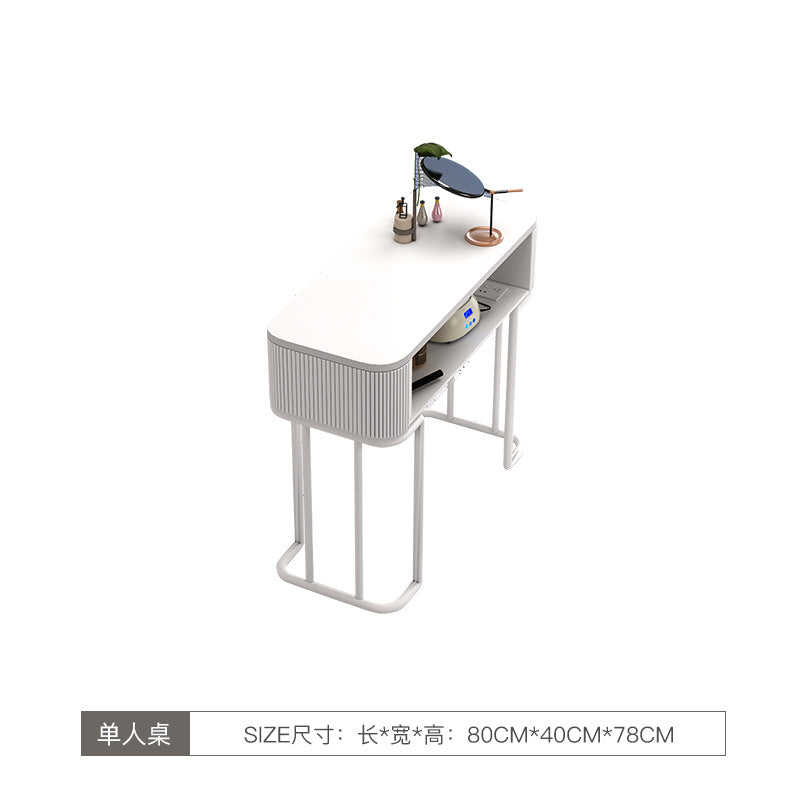 Cream style manicure table and chair set Japanese manicure table special price economical single double ins Internet celebrity multi-function