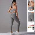 European and american nude feel tight yoga suit cross back quick-drying sportswear high waist hip lifting running fitness suit
