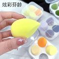 Colorful fenling 100 points beauty egg bevel cut cotton pad sponge powder puff liquid foundation special egg air cushion oem
