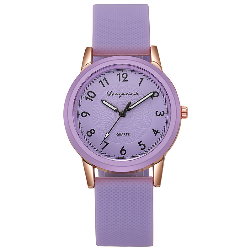New silicone strap student watch, popular quartz watch for women, wholesale from manufacturer (xiaohongshu trend)