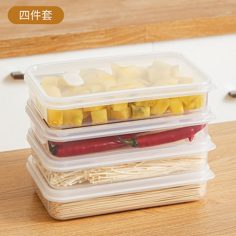 Kitchen Food Refrigerator Storage Box Transparent Sealed Fruit Food Fresh-keeping Box Food Grade Plastic Japanese Bento Box
