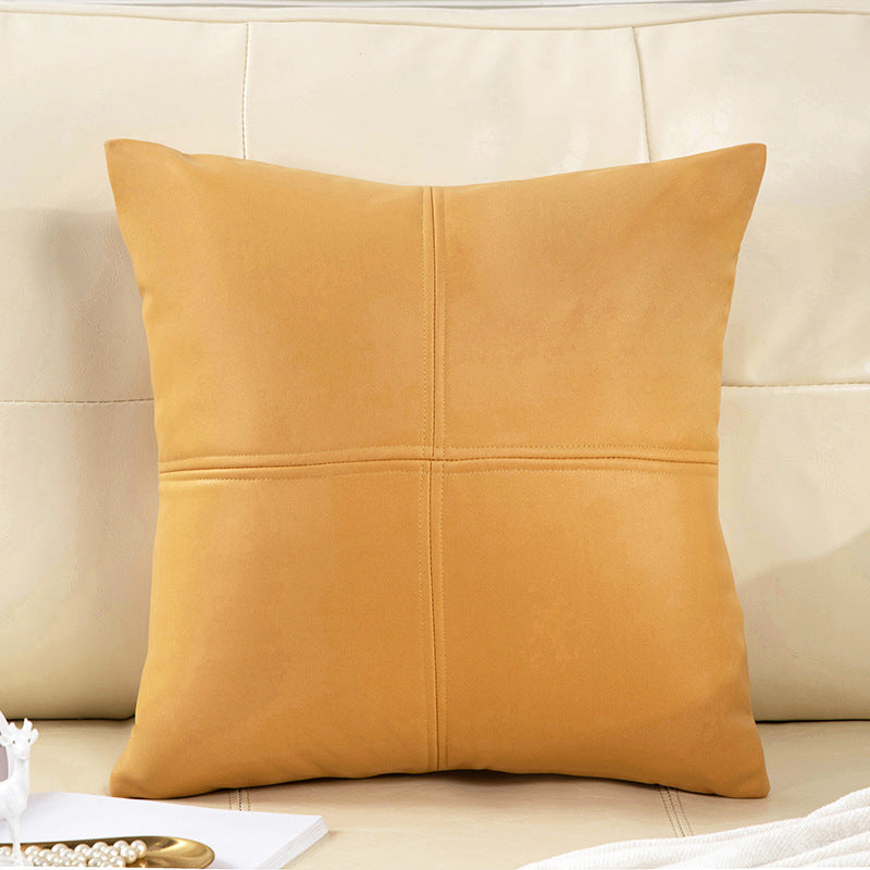 No-wash technical cloth sofa pillow casual modern office waist cushion pure colorpatchwork pillow bedside cushion dropshipping