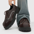 British style retro derby shoes for men to increase height patchworkcasual leather shoes classy sense punk fashionthick sole big toe shoes trendy