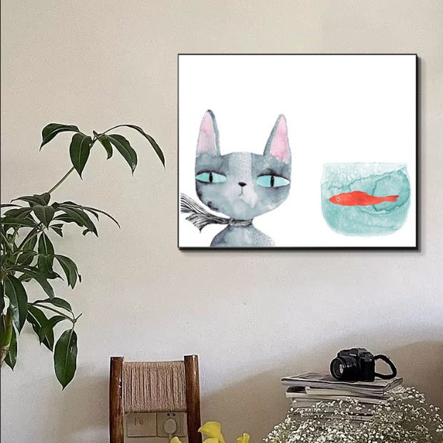 Nordic style push-pull meter box decorative painting free punching meter box hanging painting advanced sense blocking power supply entrance hanging painting