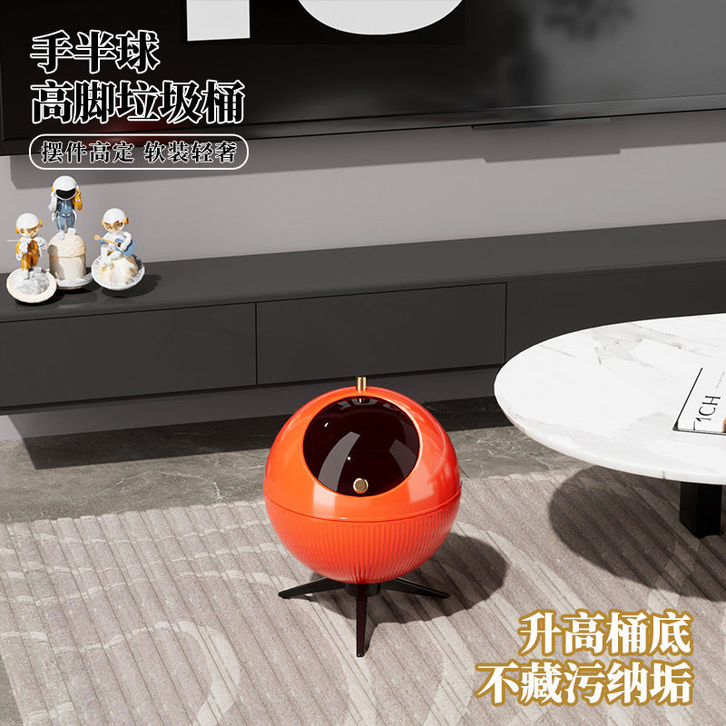 Trash can living room high-end for home bedroom kitchen high-leg storage bucket large-capacity storage rack no-bending garbage rack