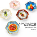 Japanese retro dipping sauce dish ceramic seasoning dish home restaurant stylish high-value seasoning snack dish cold dish plate