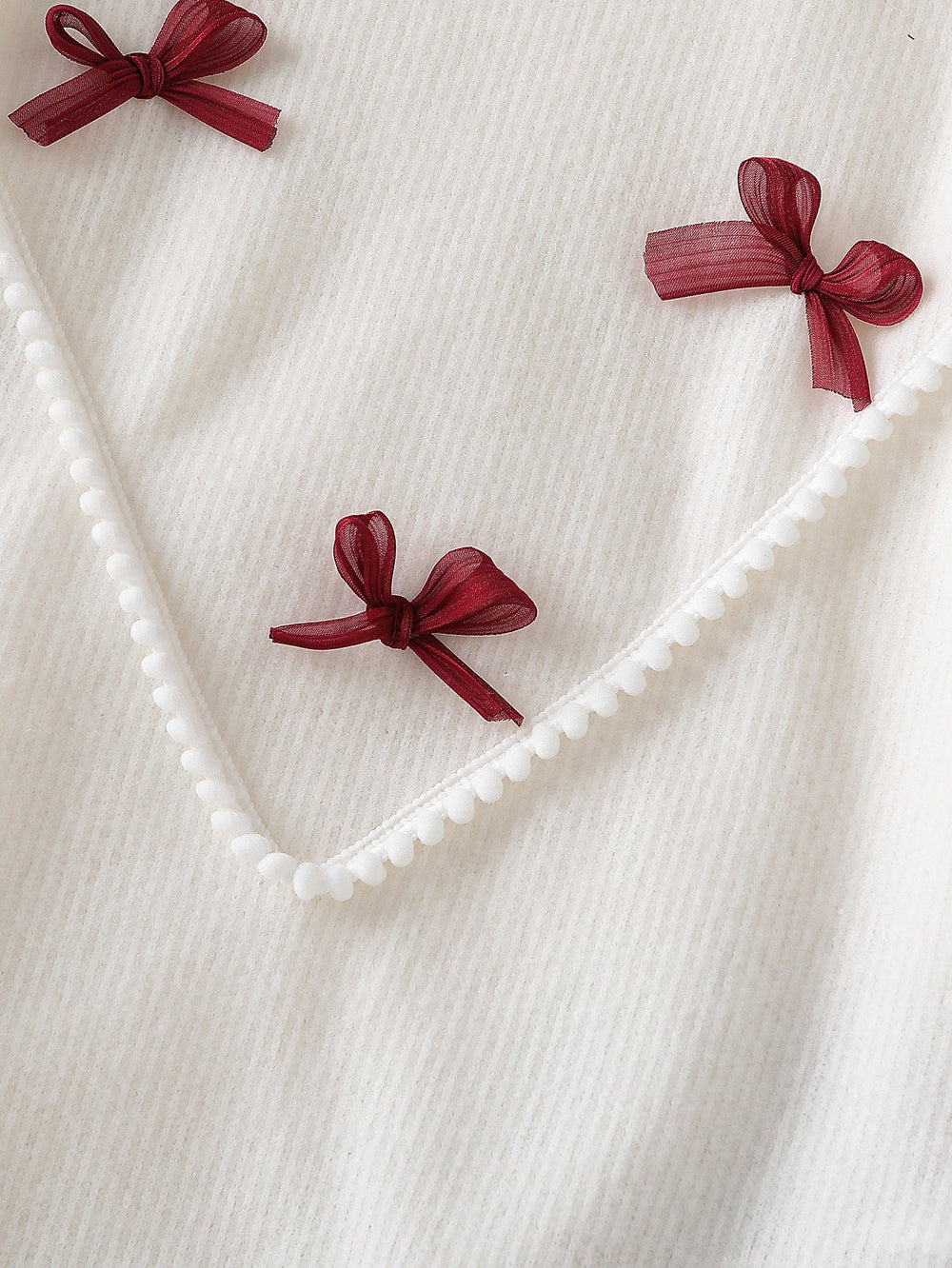 european and american cross-border girls' bow knit top + a-line pleated skirt set, big kids' outfit