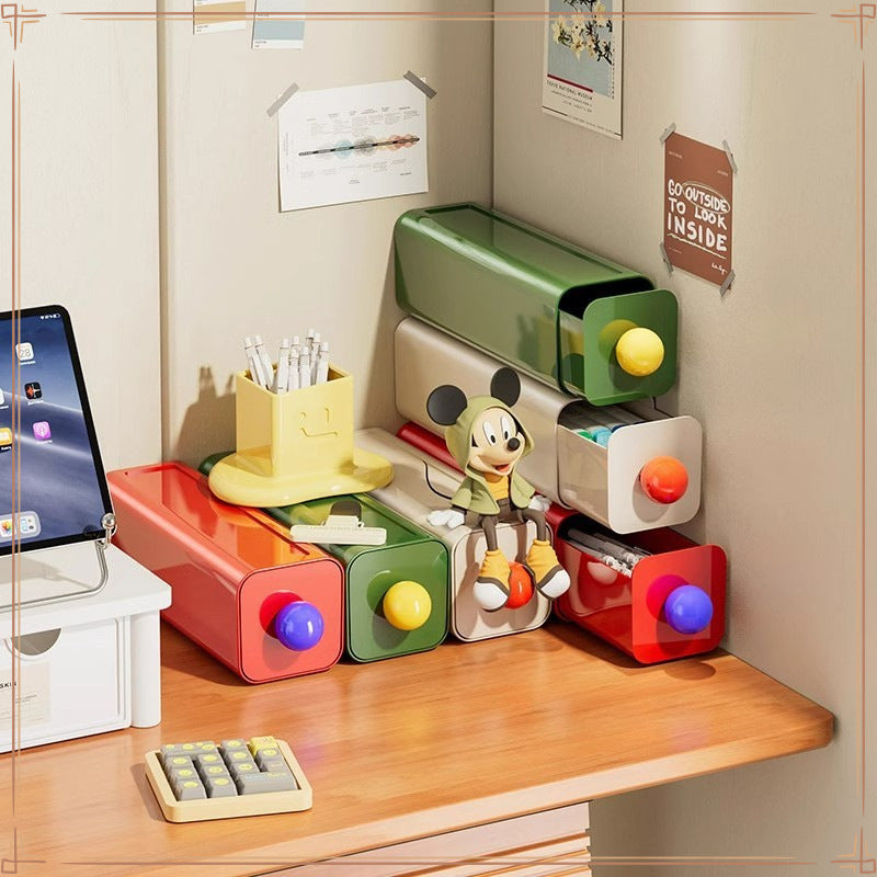 Dopamine Storage Box Desktop Storage Office Stationery Drawer Shelf Organizing Sundries Dormitory Artifact