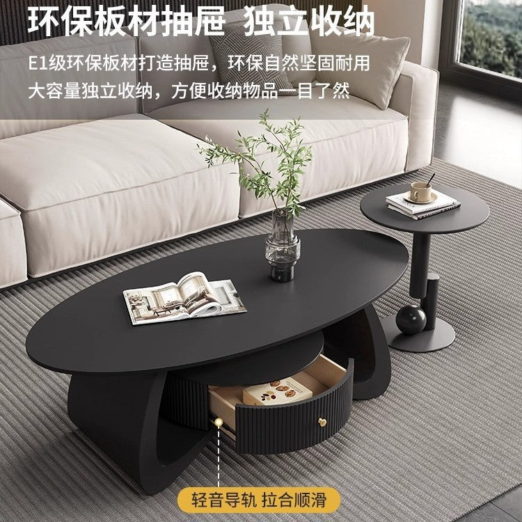 Cream style normcore slate coffee table living room for home coffee table new arrivalaccessible luxury small apartment coffee table combination