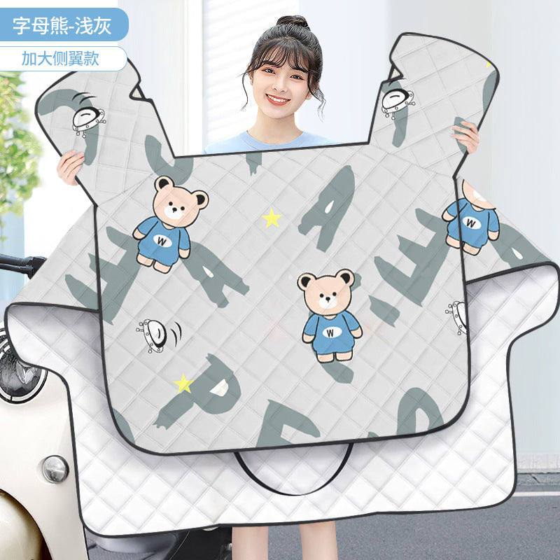 Motorcycle & electric scooter summer windshield cover - rainproof, sun protection, windproof, waterproof, motorcycle & electric scooter hood style