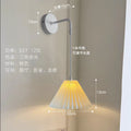 French cream style pleated wall lamp - bedroom bedside, cozy ambiance, tv background wall, study room, b&b pendant light
