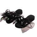 2024 spring/summer casual flat daisy bow sandals women's slippers wholesale - plus size sandals for export