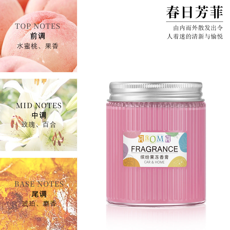 Car aromatherapy creative solid car balm ornament solid car perfume aromatherapy classy aluminum cover glass bottle
