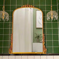 French iron art retro carved dressing table mirror model room for home wall-mounted bathroom mirror fashion full-length dressing mirror