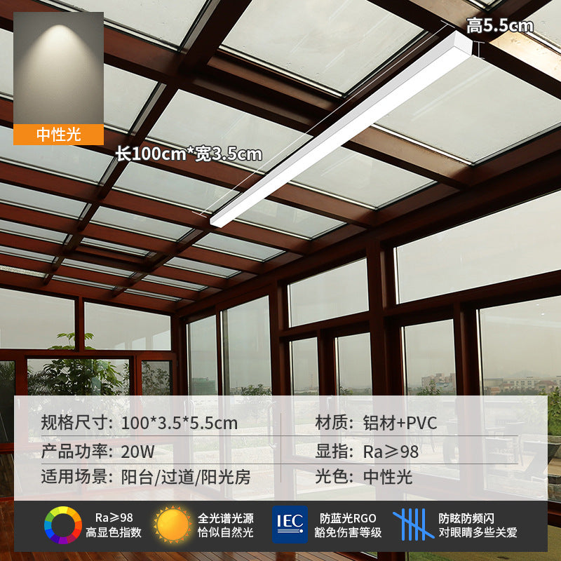 Minimalist aisle light corridor light sun room cloakroom balcony ceiling light minimalistled strip light entrance lamp