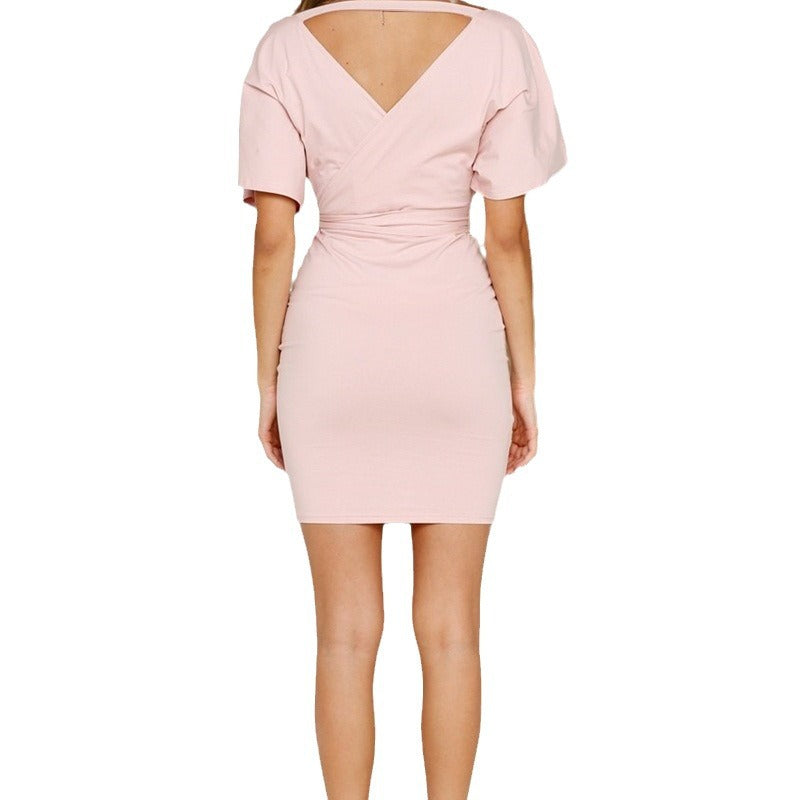 cross-border  new arrival: sexy backless tie-up bodycon dress - spring/summer collection - in stock