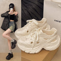 2025 summer new eva platform clogs - outdoor wear, height increasing, beach sandals, "stomping on clouds" comfort, closed-toe slippers for women
