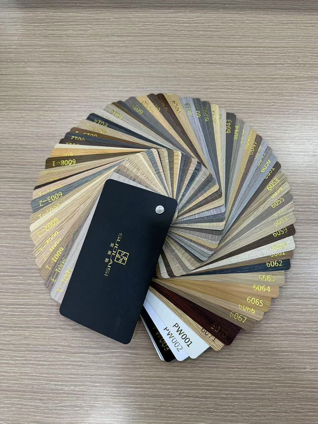 A full set of Solace color card PVC wood grain edge banding furniture wood board hot melt self-adhesive paint-free board glue-free woodworking