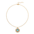 O-shaped chain wholesale european and american cross-border jewelry women's fashion diamond-encrusted personalized alloy planet autumn and winter korean ins necklace