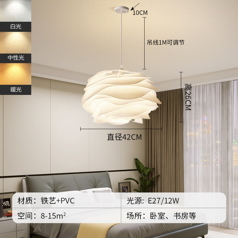 Xiaohongshu chandelier Nordic simple restaurant lighting living room warm and creative Internet celebrity pumpkin lamp master bedroom lighting