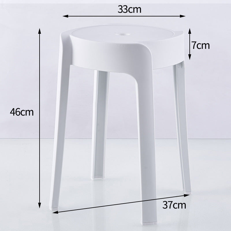 Thickened plastic stool for home strong and durable extra thick stackable casual modern windmill stool spare bench chair