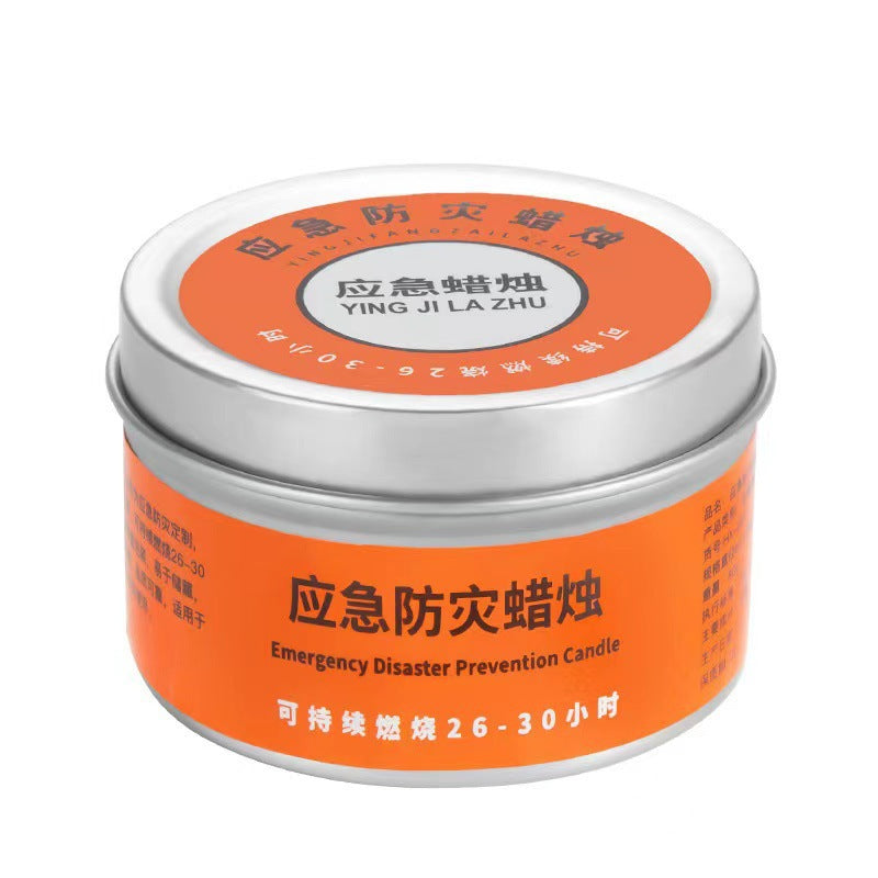 Emergency disaster prevention candle odorless smokeless candle large rescue typhoon power outage lighting tin can paraffin waterproof