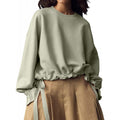 Amazon fashionlong sleevesshort sweatshirtstops women  spring new arrival round neck casualpullover shirt