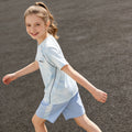 Girls' short-sleeve t-shirt,  new arrival: cool-touch half-sleeve top for girls, summer clothing, youth sports training wear, lightweight t-shirt