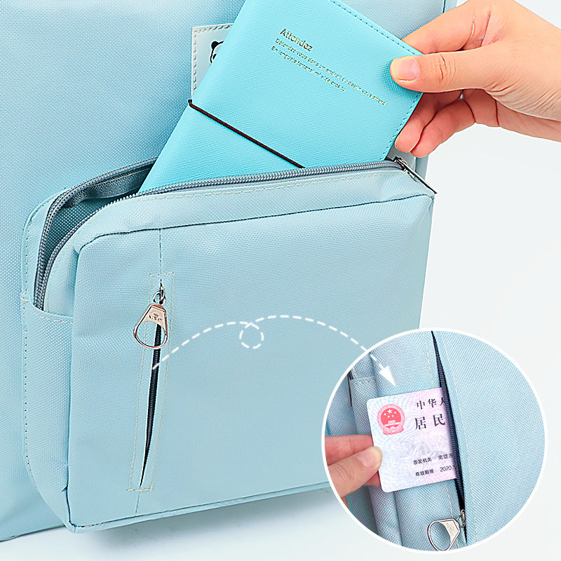 Primary school students carry book bags, tutoring document bags, school bags, test paper bags, make-up bags, maternity inspection storage bags for pregnant women
