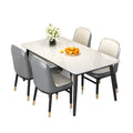 Rock slab dining table rental house for home modern casualaccessible luxury dining table living room rectangular dining table and chair combination
