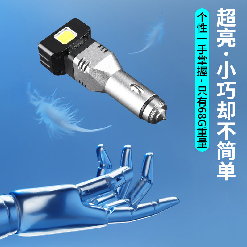 Cross-border new multi-function car charging window breaker flashlight LED portable lighting car charger