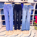 [ready stock] cargo jeans women's jeans summer straight-leg pants high waist jeans women's boyfriend