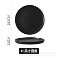 Japanese-style western dinner plates, creative steak plates, western dinner plates, creative black matte steak plates, commercial glossy white plates