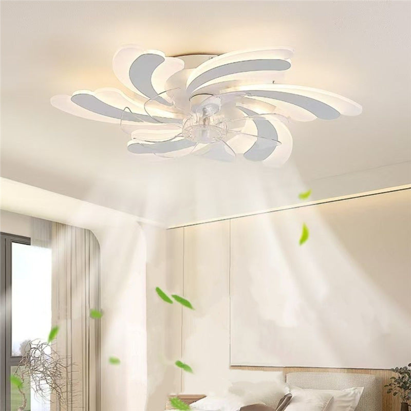 Bedroom fan light casualnew arrival smart voice bedroom light ceiling lamp with fan restaurant fan light zhongshan