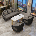 Italian minimalist curved office sofa set - modern, simple business reception, negotiation table and chairs for sales centers