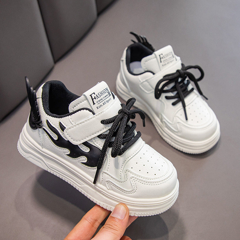 Children's running shoes 2025 spring and autumn new boys soft-soled breathable mesh sneakers girls shoes Internet celebrity board shoes