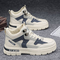 Boots for men 2024new arrivalspring high-top casualwinter youth white shoes mid-top heightening workwear boots