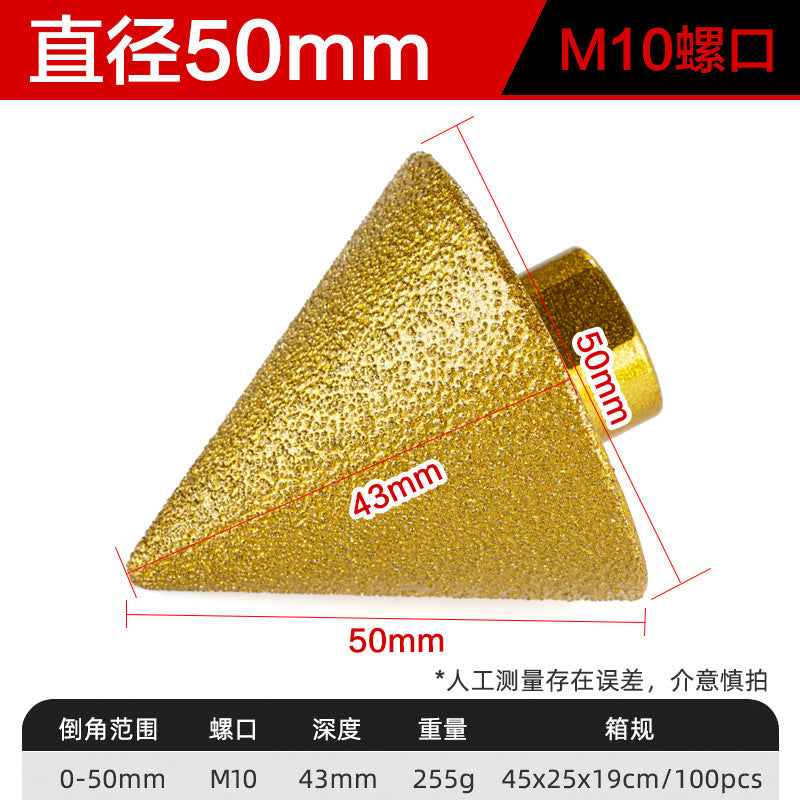 Brazed diamond chamfering device, glass tile, marble chamfering, baring device, angle grinder, reaming bit, grinding bit