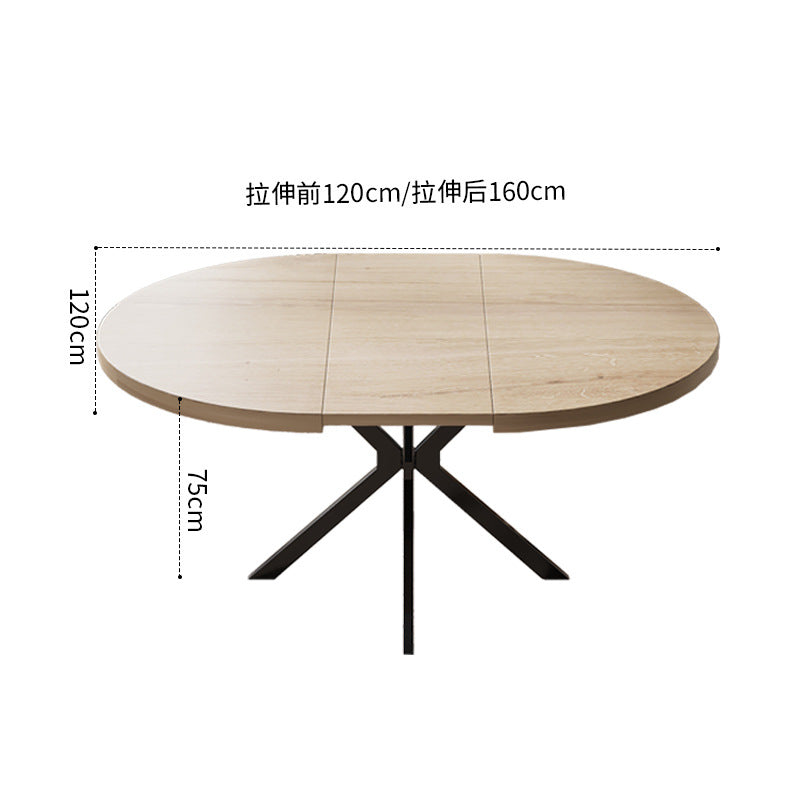 Source factory retro round designer creative medieval style family table casualfor home pull-out oval dining table