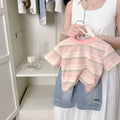 Kids' short-sleeve t-shirt - summer  new collection: boys' striped short-sleeve casual loose-fit baby top - stylish & in stock