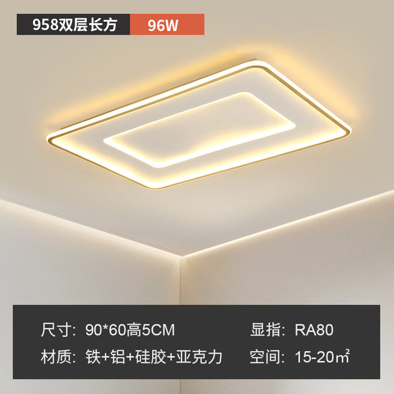 Eye protection ceiling light led living room main light bedroom modern simple atmospheric lighting rectangular whole house Zhongshan lamps