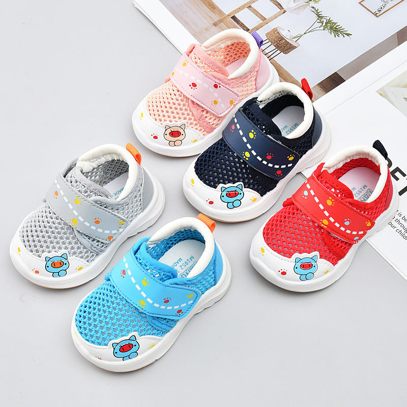 Baby sandals, first walker shoes, summer soft sole non-slip, 0-1-3 years old infant mesh toddler shoes for baby girls and boys