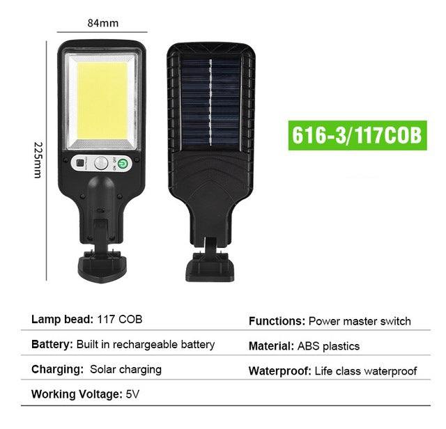 Cross-border outdoor solar street light new lighting human body induction lawn garden light with remote control waterproof garden light